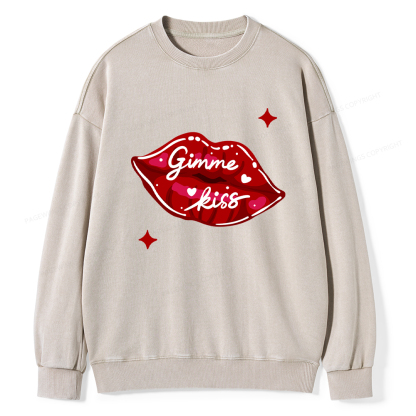 Pagewings Gimme Kiss Washed Sweatshirt