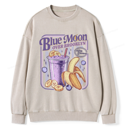 Pagewings Blue Moon Over Brooklyn Washed Sweatshirt