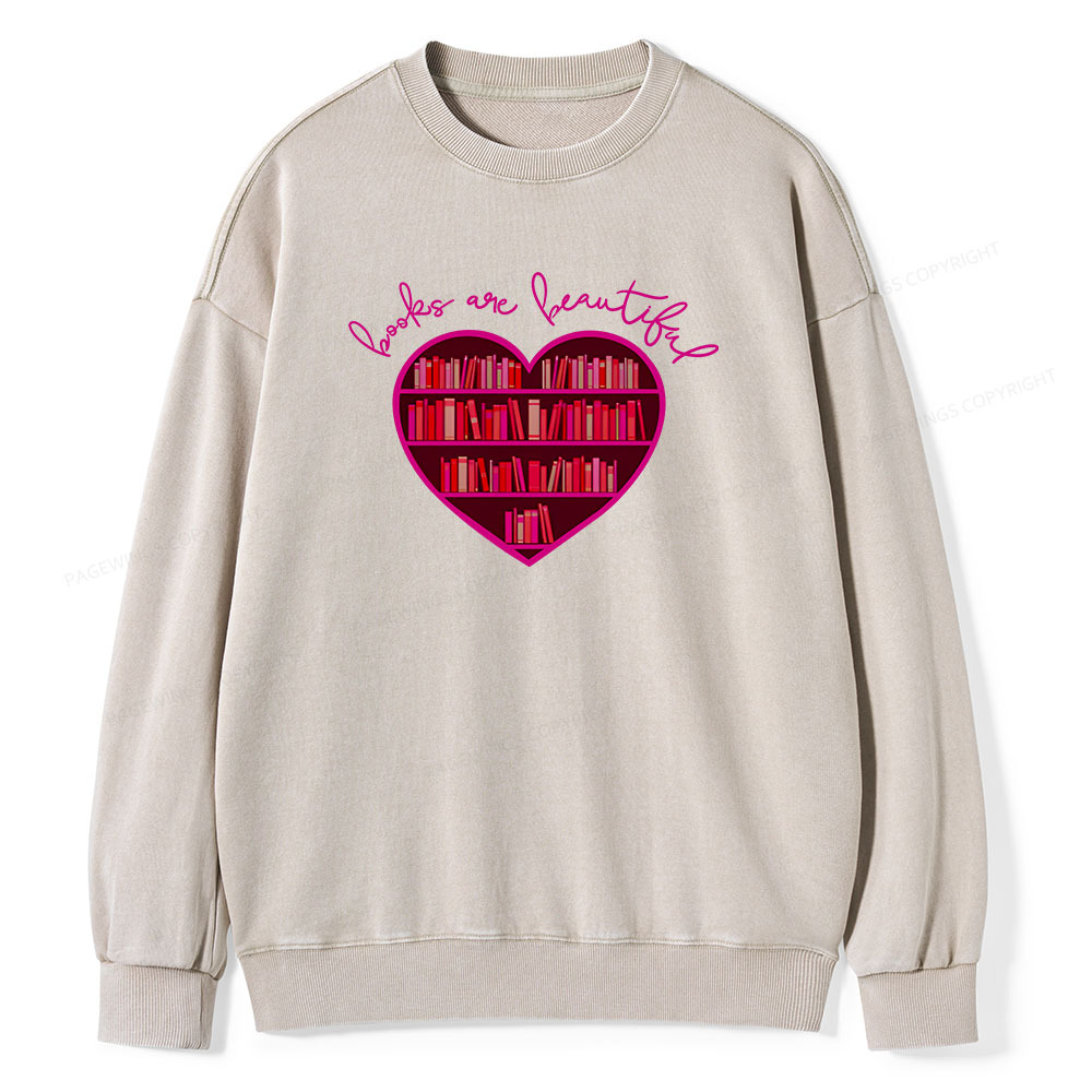 Pagewings Book Lover's T Shirts Unisex Washed Sweatshirt