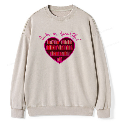 Pagewings Book Lover's T Shirts Unisex Washed Sweatshirt