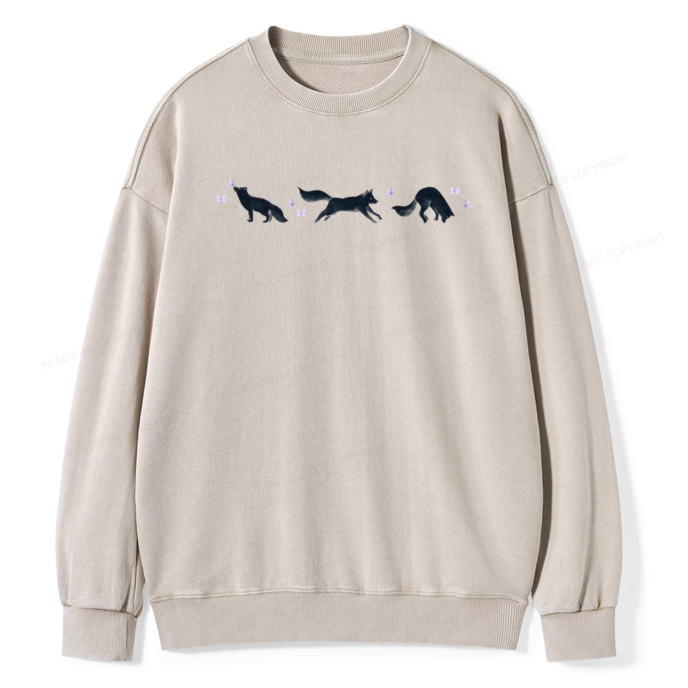 Pagewings Fantasy Books Lover Washed Sweatshirt