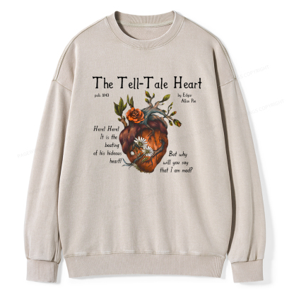 Pagewings Tale Heart Washed Sweatshirt