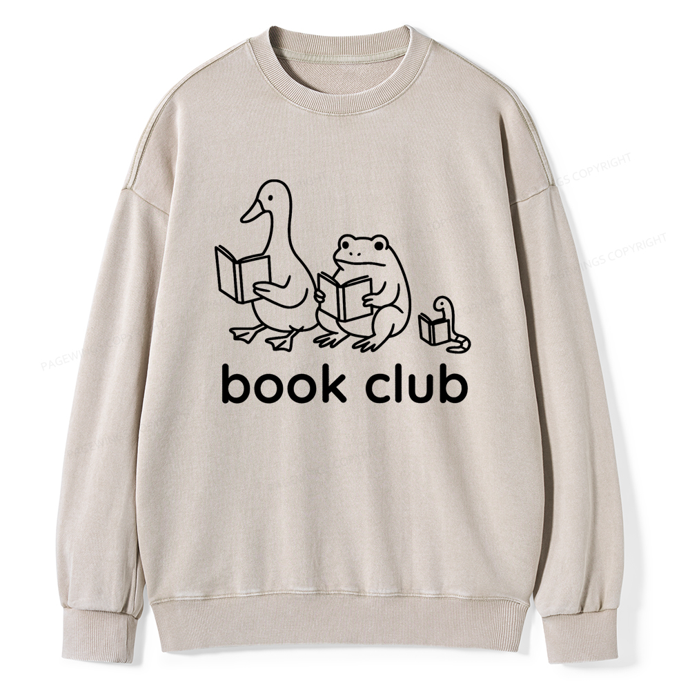 Pagewings Silly Goose Book Club Washed Sweatshirt