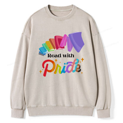 Pagewings Read with Pride Washed Sweatshirt