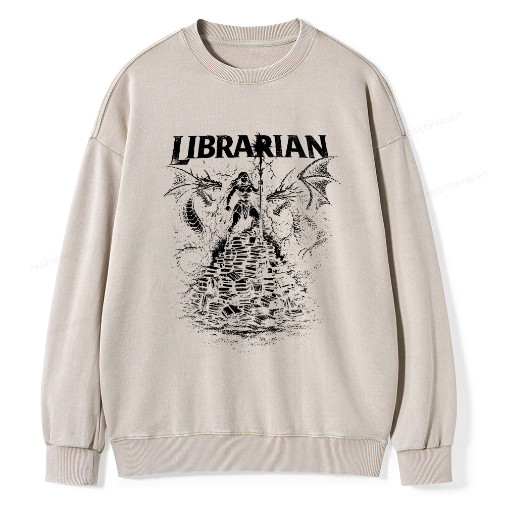 Pagewings Librarian Washed Sweatshirt