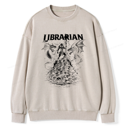 Pagewings Librarian Washed Sweatshirt