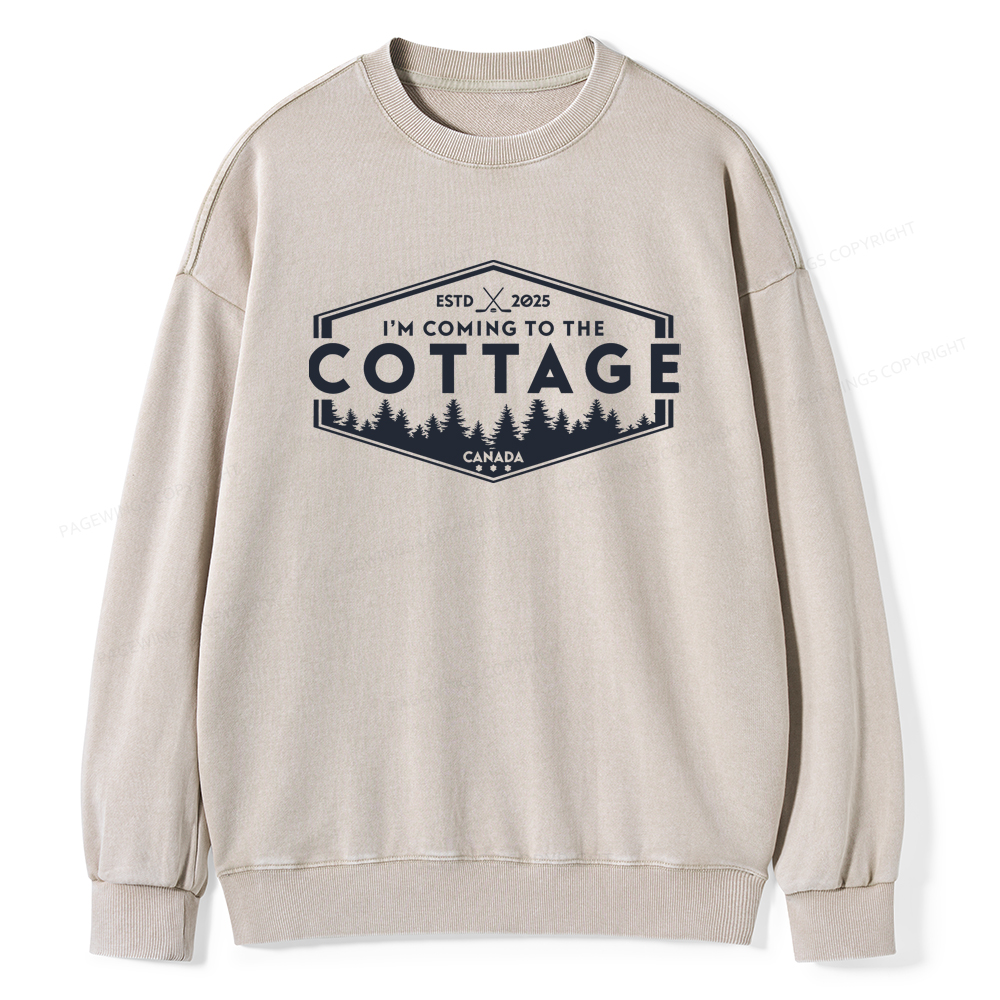 Pagewings Coming To The Cottage Washed Sweatshirt
