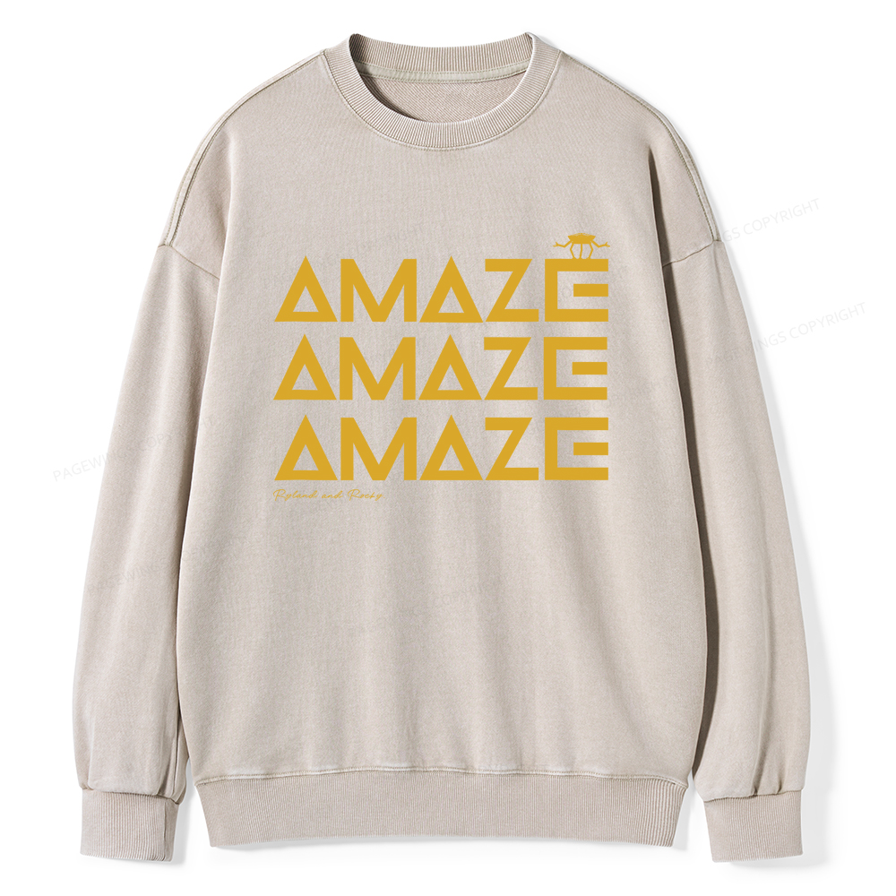 Pagewings Amaze Unisex Washed Sweatshirt