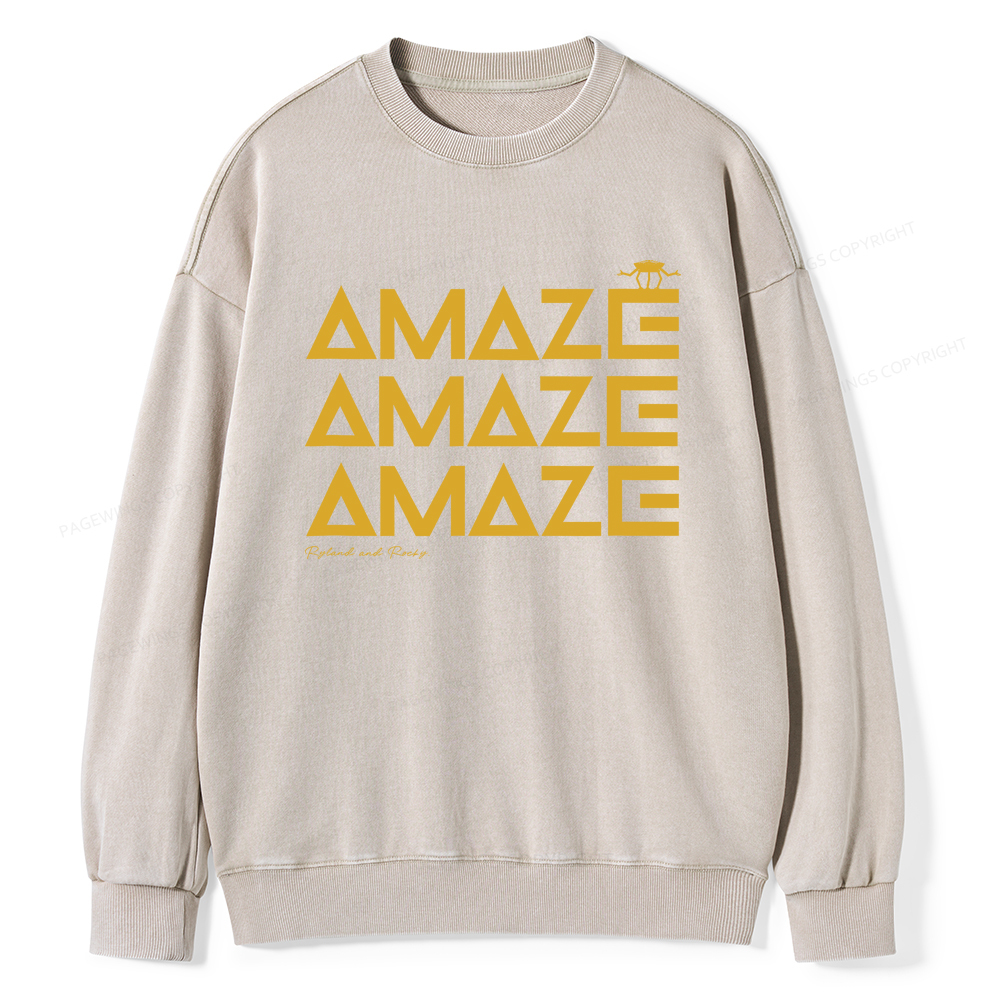 Pagewings Amaze Unisex Washed Sweatshirt