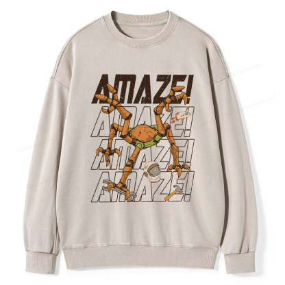 Pagewings AmazeSci Fi Reader Unisex Washed Sweatshirt