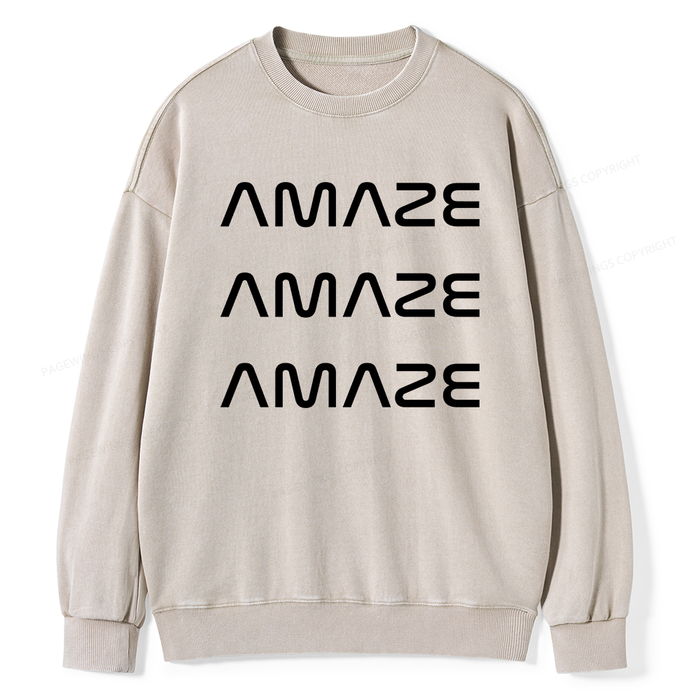 Pagewings Amaze Unisex Washed Sweatshirt