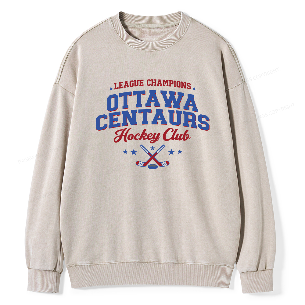 Pagewings Hockey Romance Unisex Washed Sweatshirt