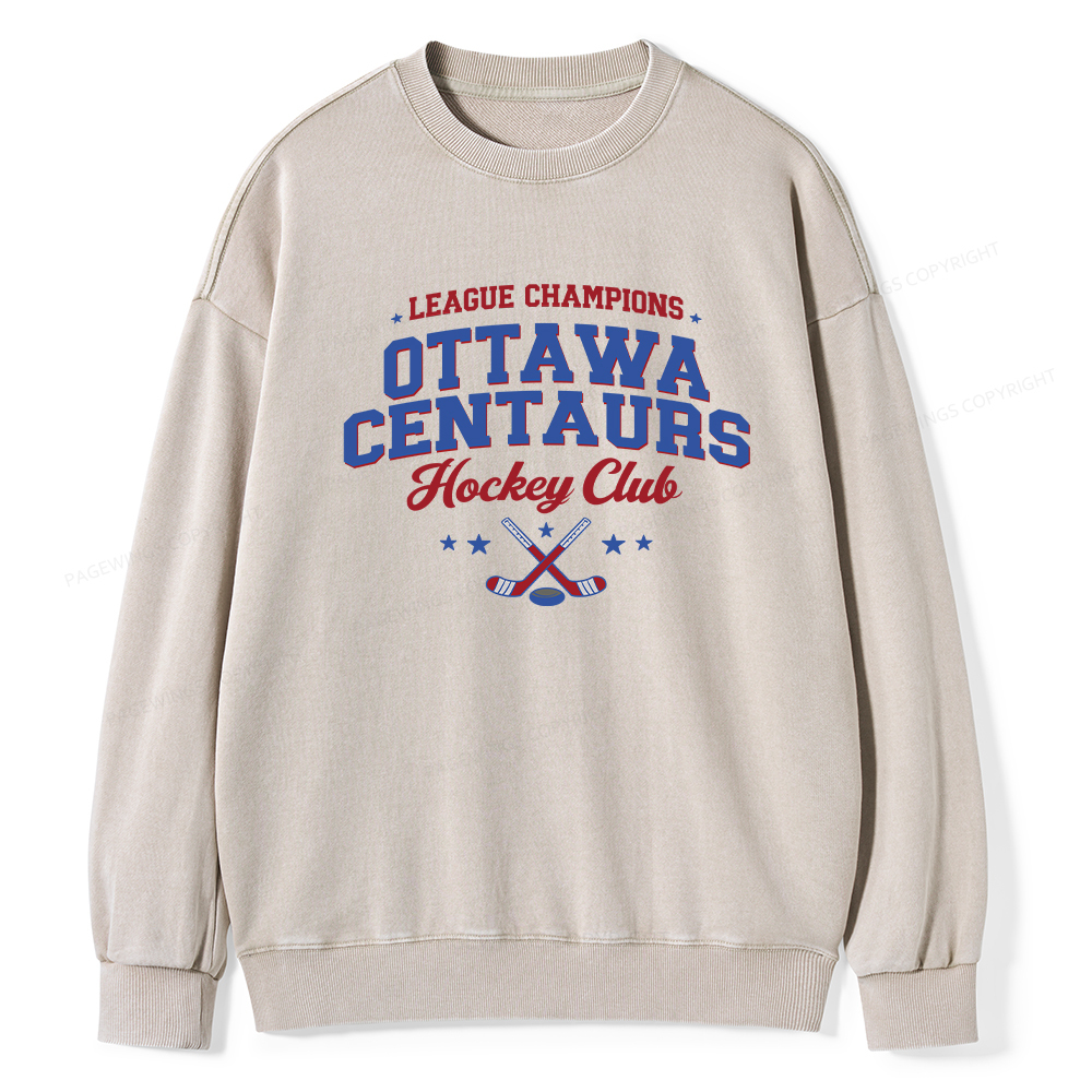 Pagewings Hockey Romance Unisex Washed Sweatshirt