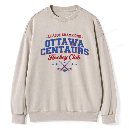 Pagewings Hockey Romance Unisex Washed Sweatshirt