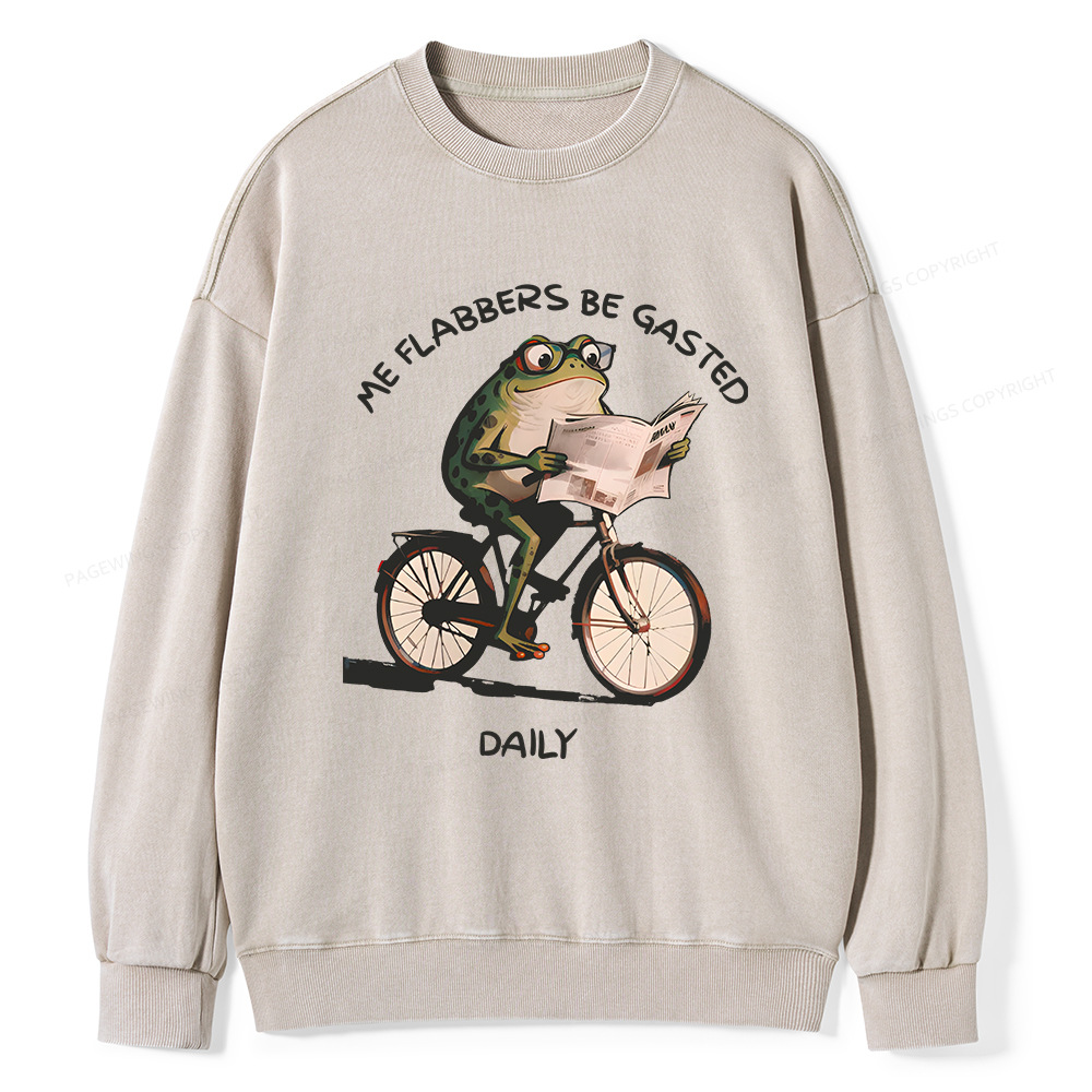 Pagewings Me Flabbers Be Gasted Daily Unisex Washed Sweatshirt