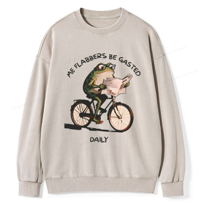Pagewings Me Flabbers Be Gasted Daily Unisex Washed Sweatshirt