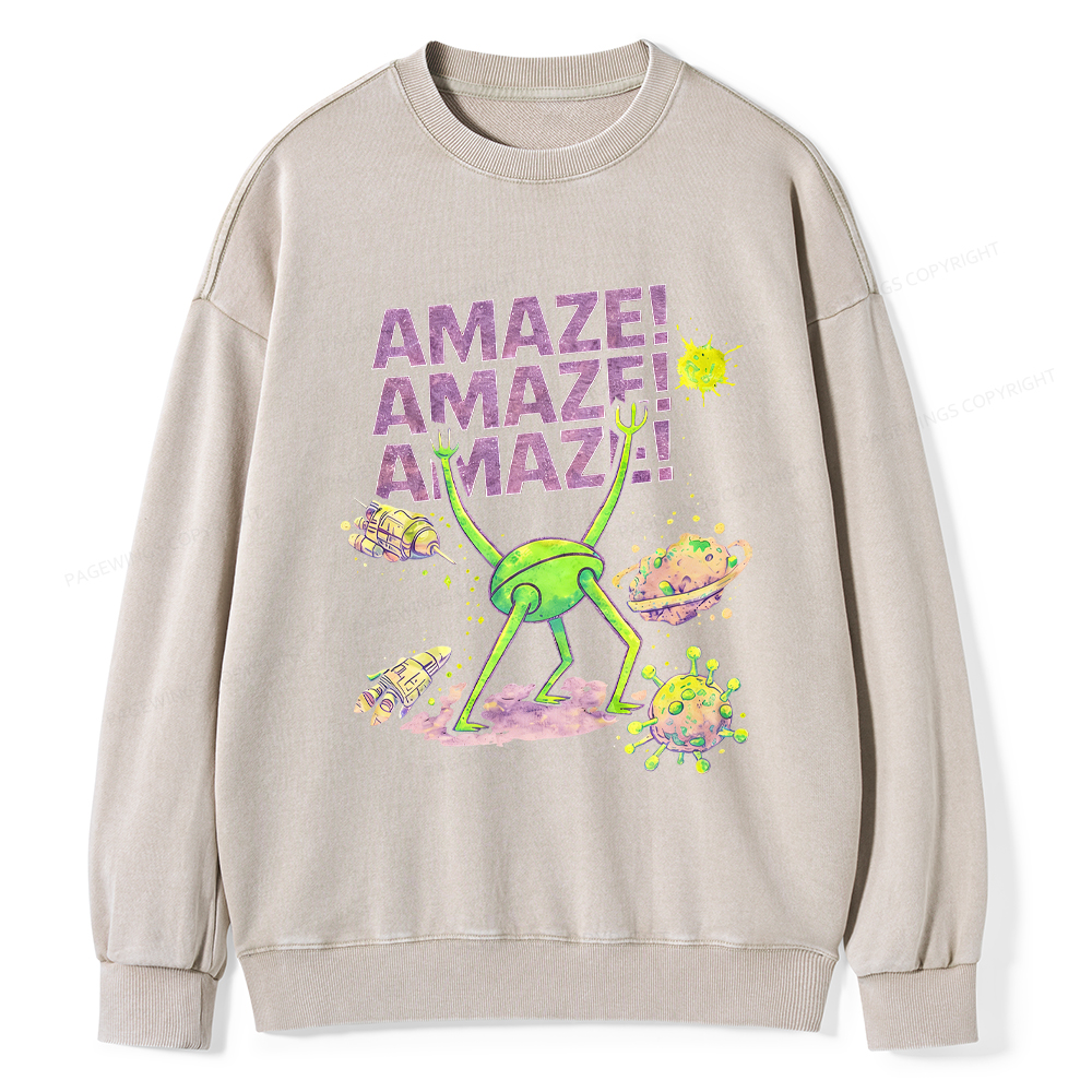 Pagewings Amaze Unisex Washed Sweatshirt