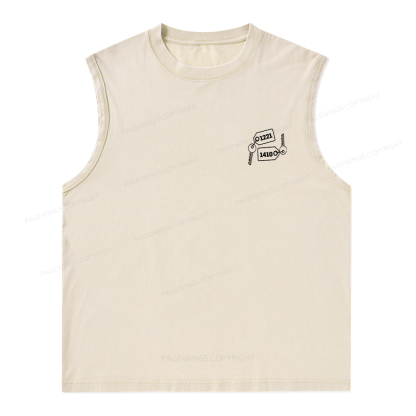 Pagewings Room Numbers Unisex Washed Tank Top