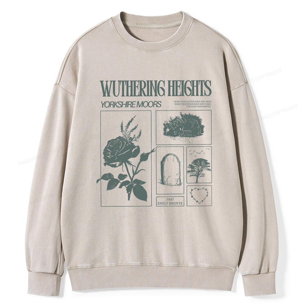 Pagewings Literary Quote Unisex Washed Sweatshirt