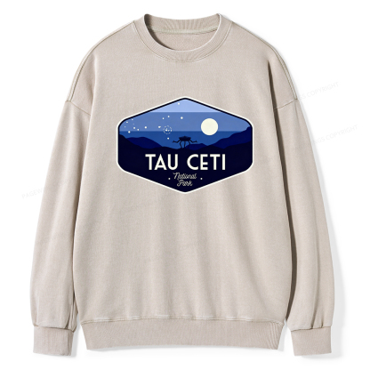 Pagewings Tau Ceti Unisex Washed Sweatshirt