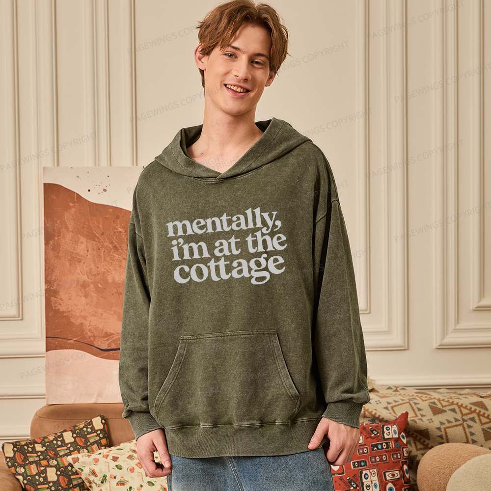 Pagewings At The Cottage Unisex Washed Hoodie