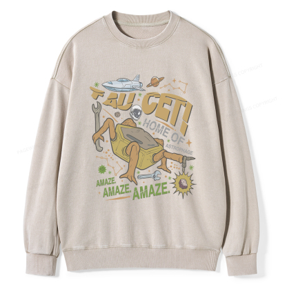 Pagewings Rocky Bookish Unisex Washed Sweatshirt