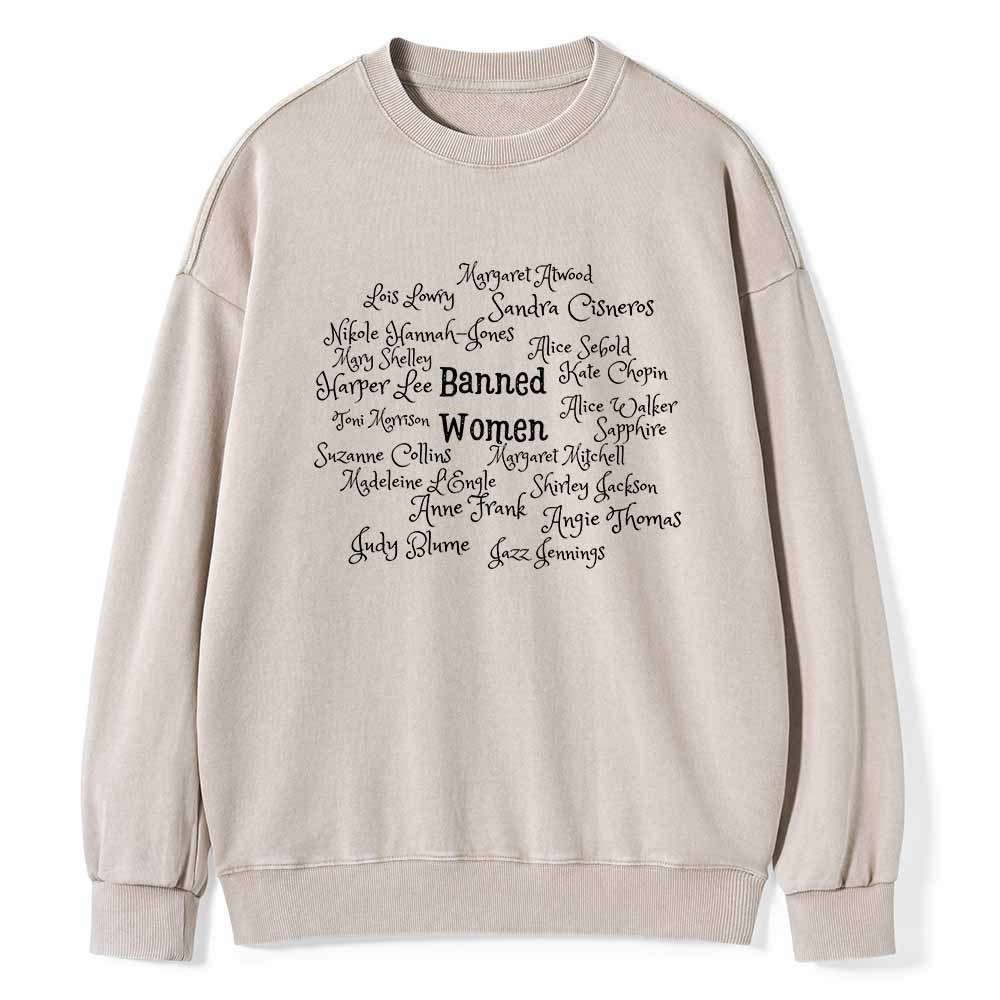 Pagewings Banned books Unisex Washed Sweatshirt
