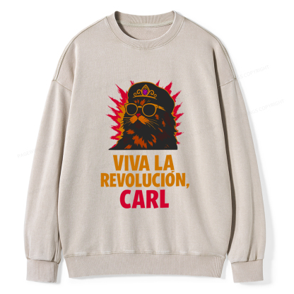 Pagewings Viva La Revolucion Unisex Washed Sweatshirt