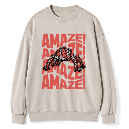 Pagewings Amaze Space Unisex Washed Sweatshirt