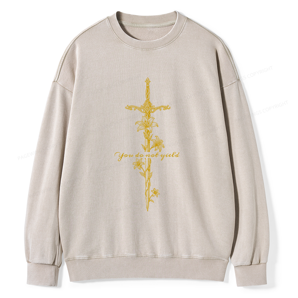 Pagewings You do Not Yield Unisex Washed Sweatshirt