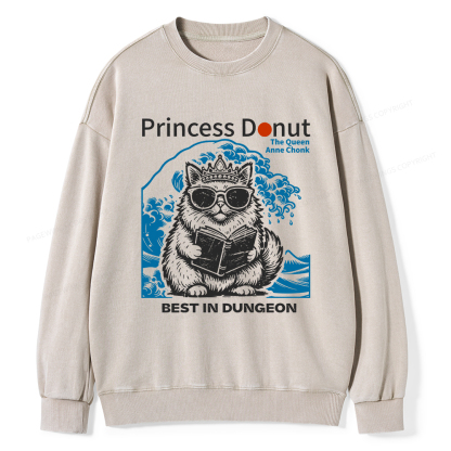 Pagewings Princess Donut Unisex Washed Sweatshirt