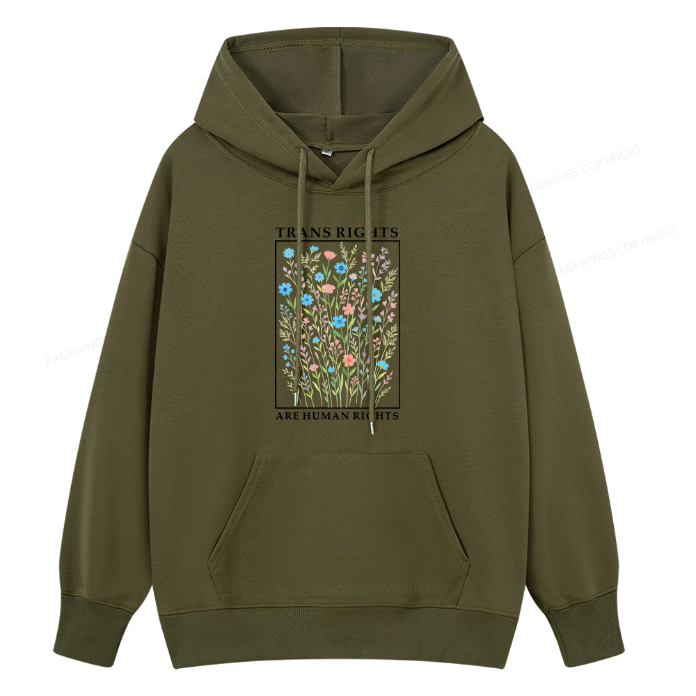 Pagewings Trans Rights Are Human Rights Unisex Classic Hoodie