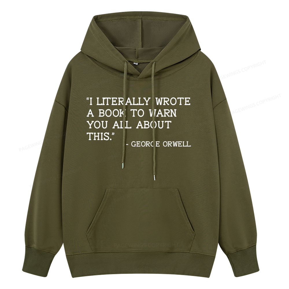 Pagewings I Literally Wrote A Book To Warn Unisex Classic Hoodie