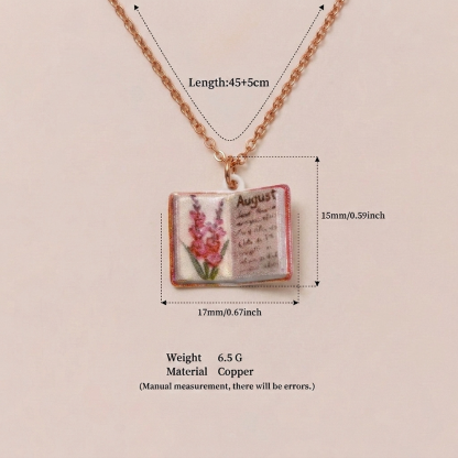 Pagewings Birth Flower Necklace