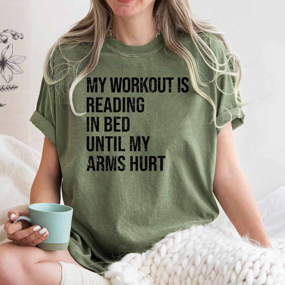 Pagewings My Workout Reading Unisex Washed T-shirt