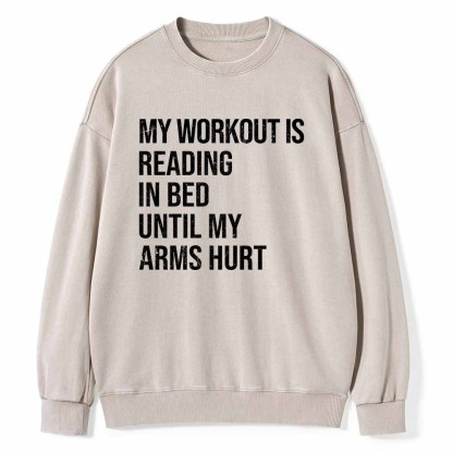 Pagewings My Workout Reading Unisex Washed Sweatshirt