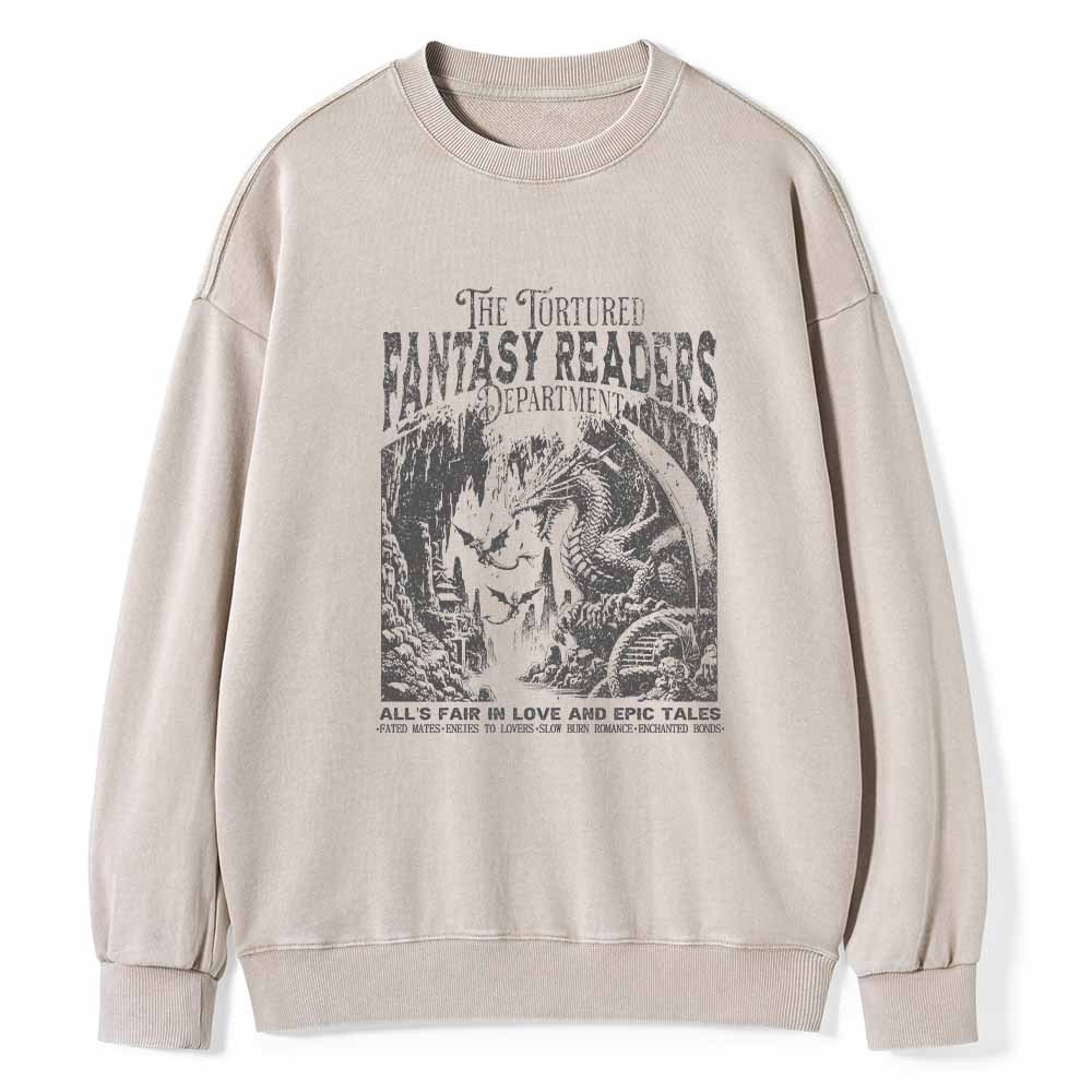 Pagewings Fantasy Reader Shirt Unisex Washed Sweatshirt