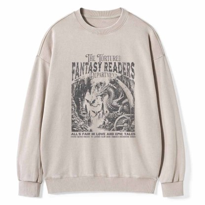 Pagewings Fantasy Reader Shirt Unisex Washed Sweatshirt