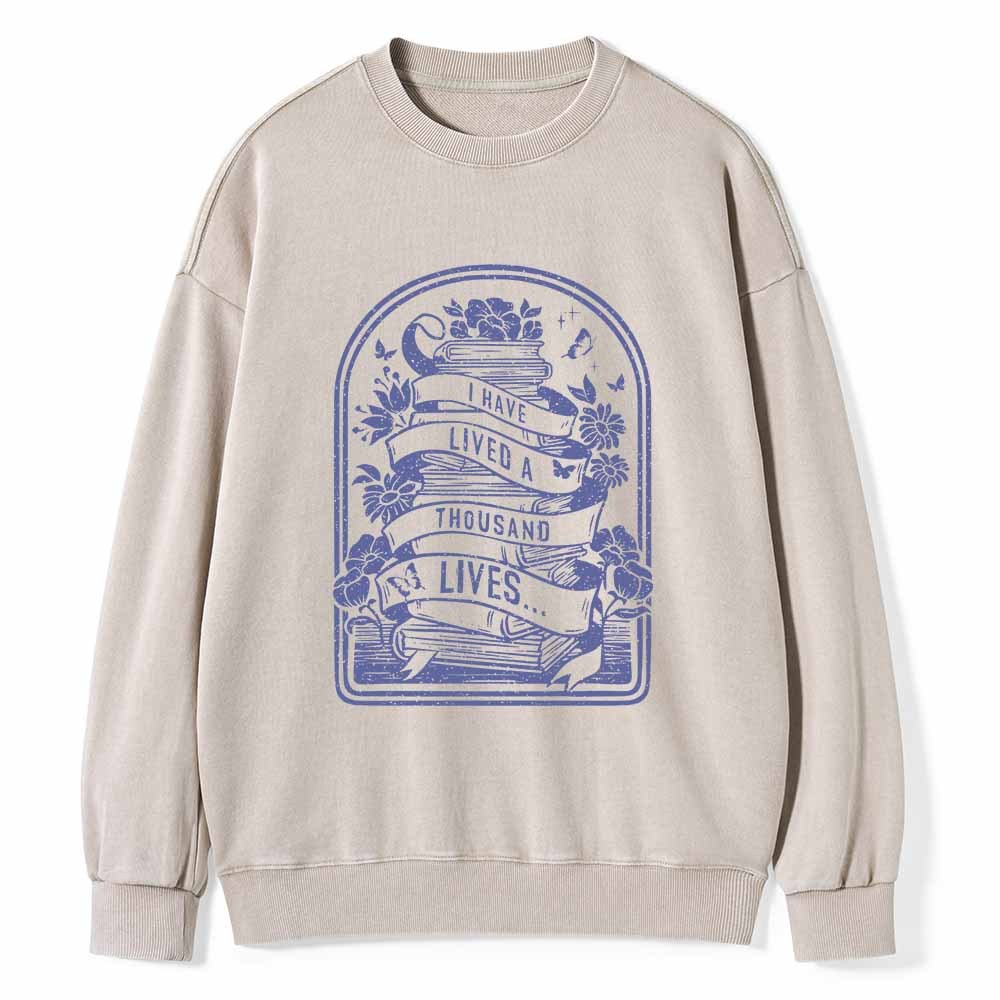 Pagewings Literature Shirt for Bibliophiles Unisex Washed Sweatshirt
