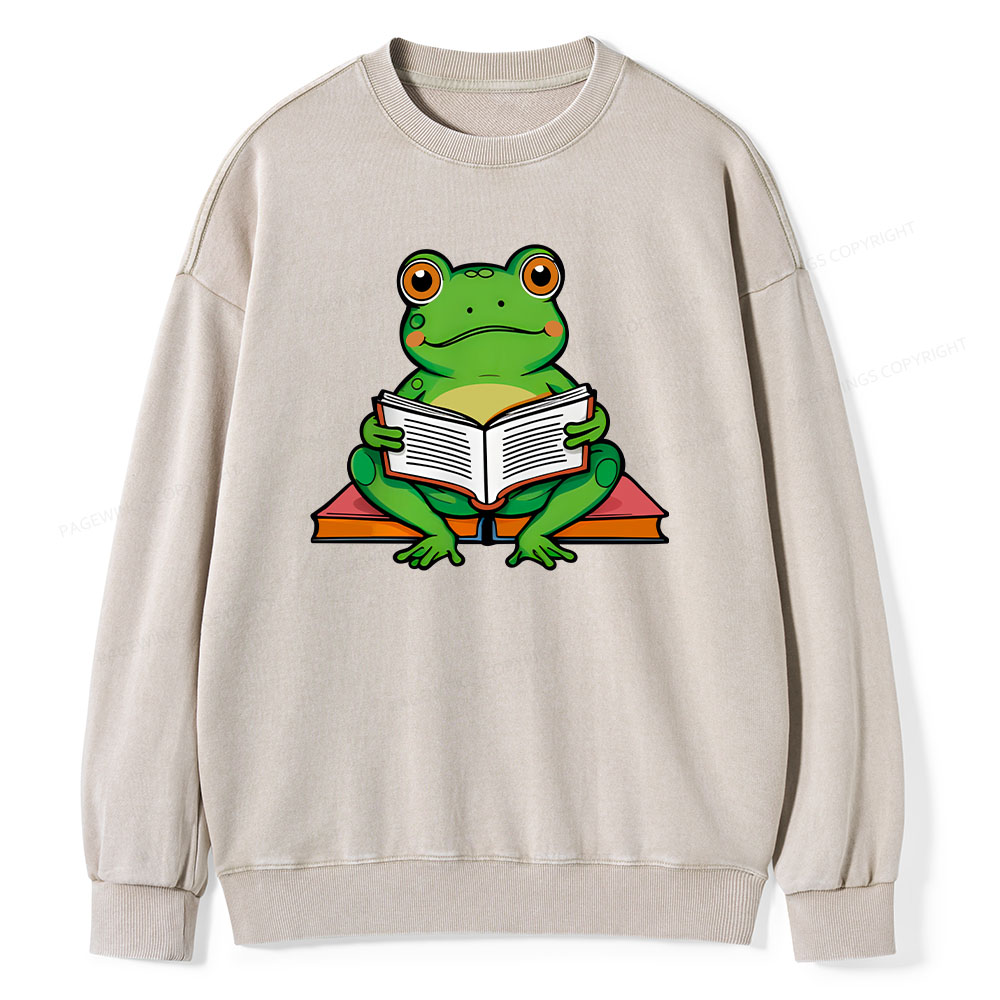 Pagewings reading book T-Shirts Unisex Washed Sweatshirt