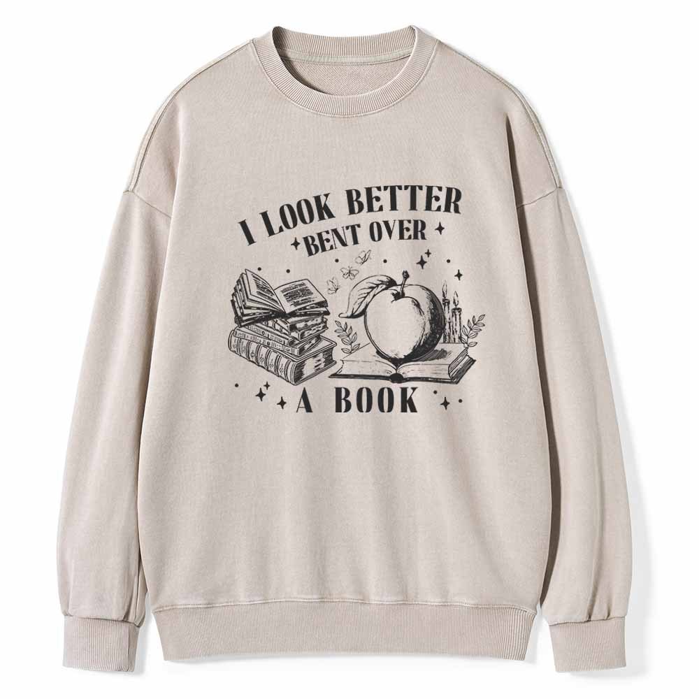Pagewings I Look Better Bent Over A Book TShirt Unisex Washed Sweatshirt