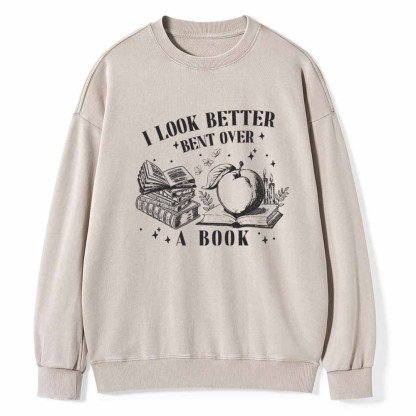 Pagewings I Look Better Bent Over A Book TShirt Unisex Washed Sweatshirt
