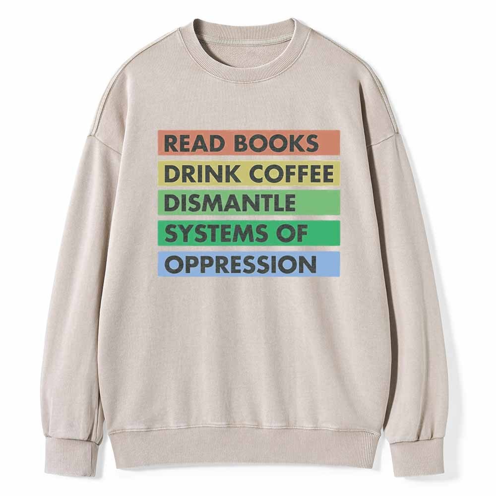 Pagewings Read Books T-Shirt Unisex Washed Sweatshirt