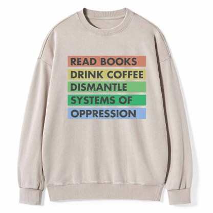 Pagewings Read Books T-Shirt Unisex Washed Sweatshirt