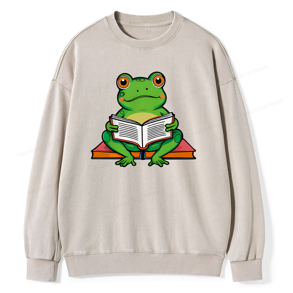 Pagewings reading book T-Shirts Unisex Washed Sweatshirt