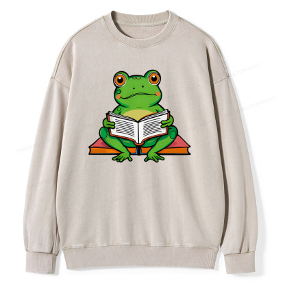 Pagewings reading book T-Shirts Unisex Washed Sweatshirt