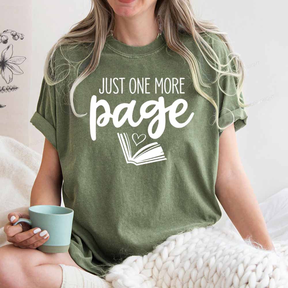 Pagewings Just One More Page Unisex Tee Unisex Washed T-shirt