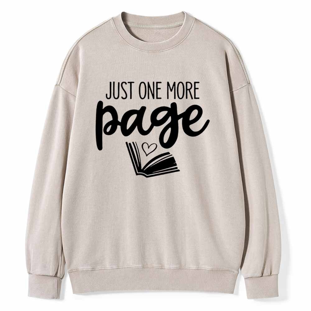Pagewings Just One More Page Unisex Tee Unisex Washed Sweatshirt