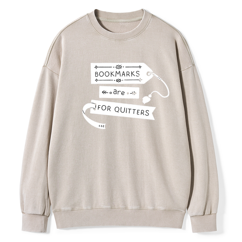 Pagewings Bookmarks Are For Quitters Unisex Tee Unisex Washed Sweatshirt