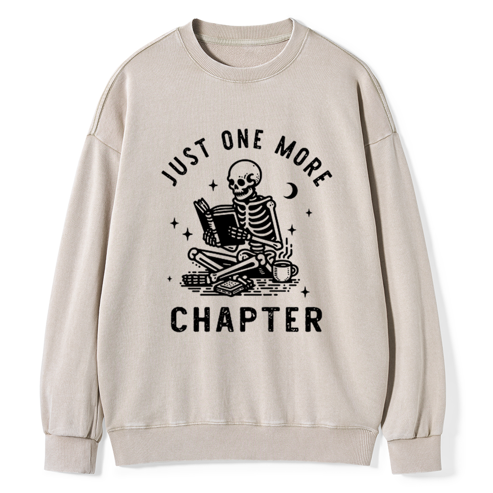 Pagewings Just One More Chapter Bookish lover Classic T-Shirt Unisex Washed Sweatshirt